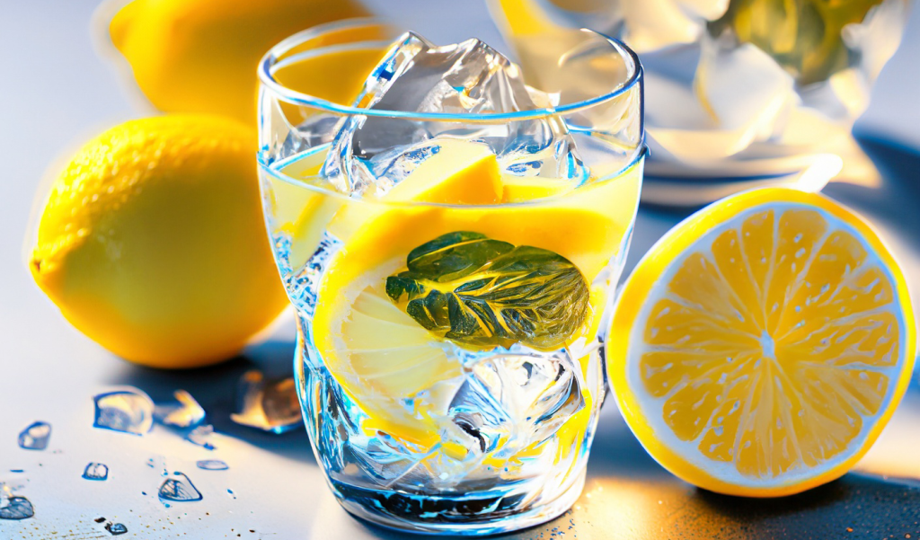 Firefly Water With Lemon And Ice Cubes 25748