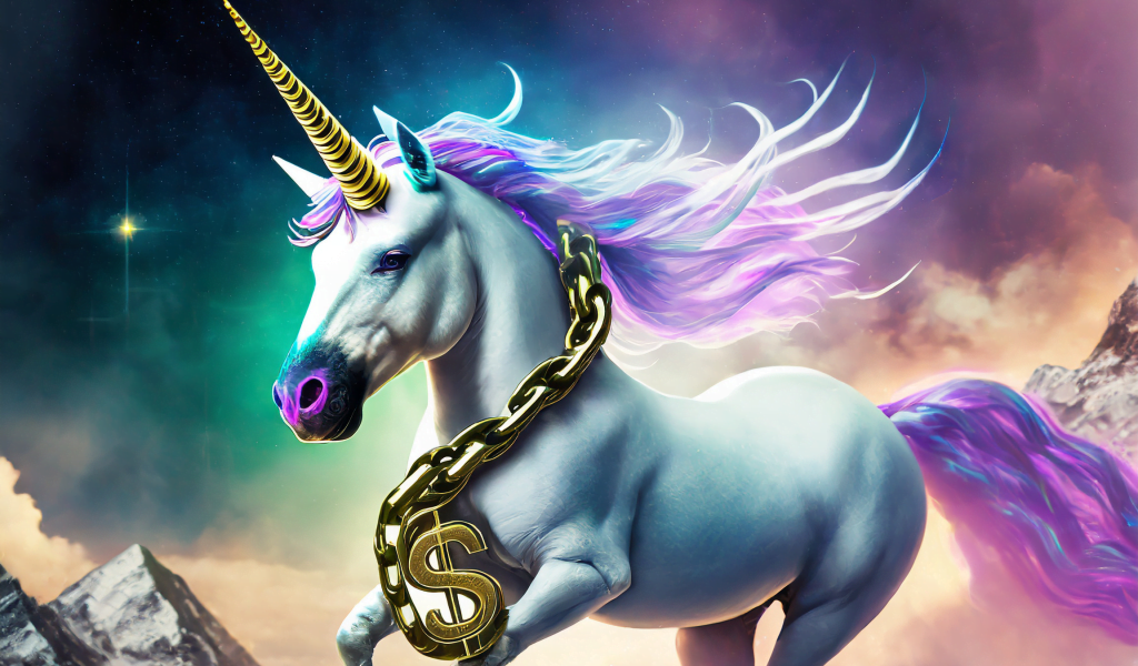 Firefly A Unicorn Running With A Big Dollar Sign Chain At The Neck 80294