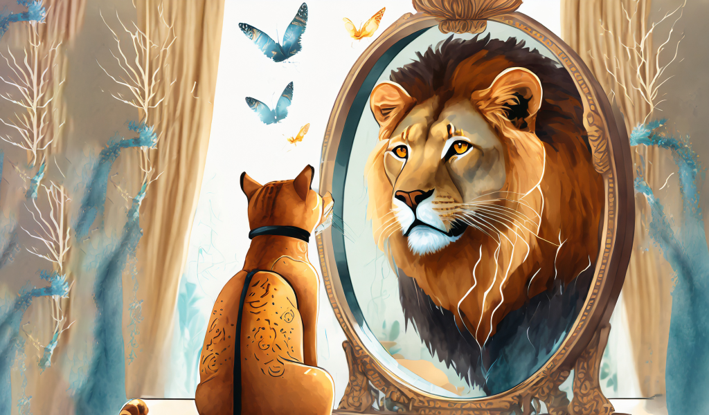 Firefly A Cat Seeing A Lion In The Mirror 80262