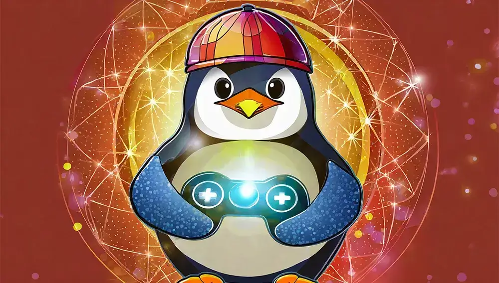 Firefly A Pudgy Penguin With A Basketball Cap And With A Joystick For Games In Hands 15848