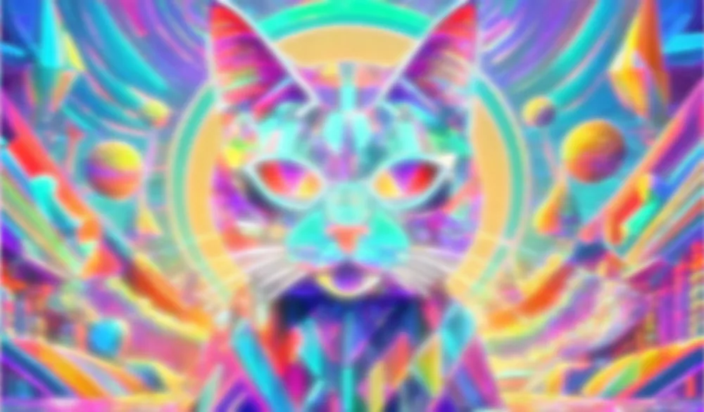Firefly Psychedelic Art, Digital Illustration Of A Cool Cat , Vector 81539