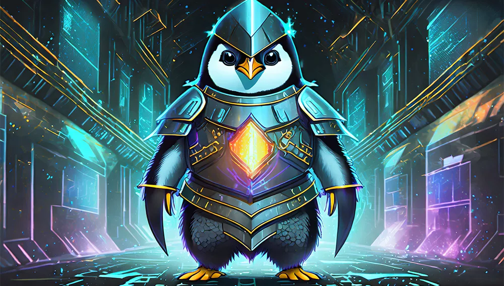 Firefly A Knight Fat Penguin Wearing Armor, Gaming Style 60962