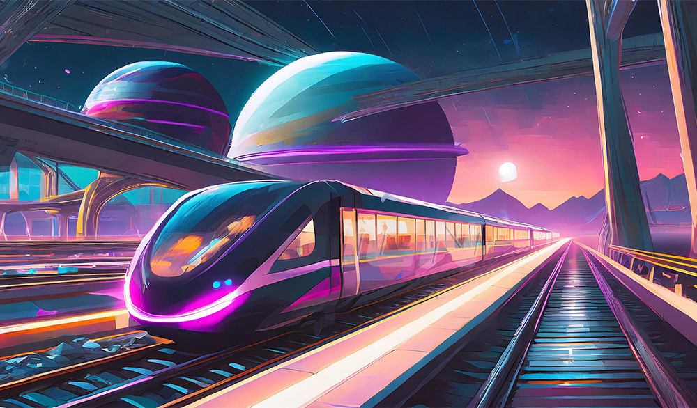 Firefly A Metaverse Environment Concept Of Lifestyle, Planets, Trains, Cars And People 3706