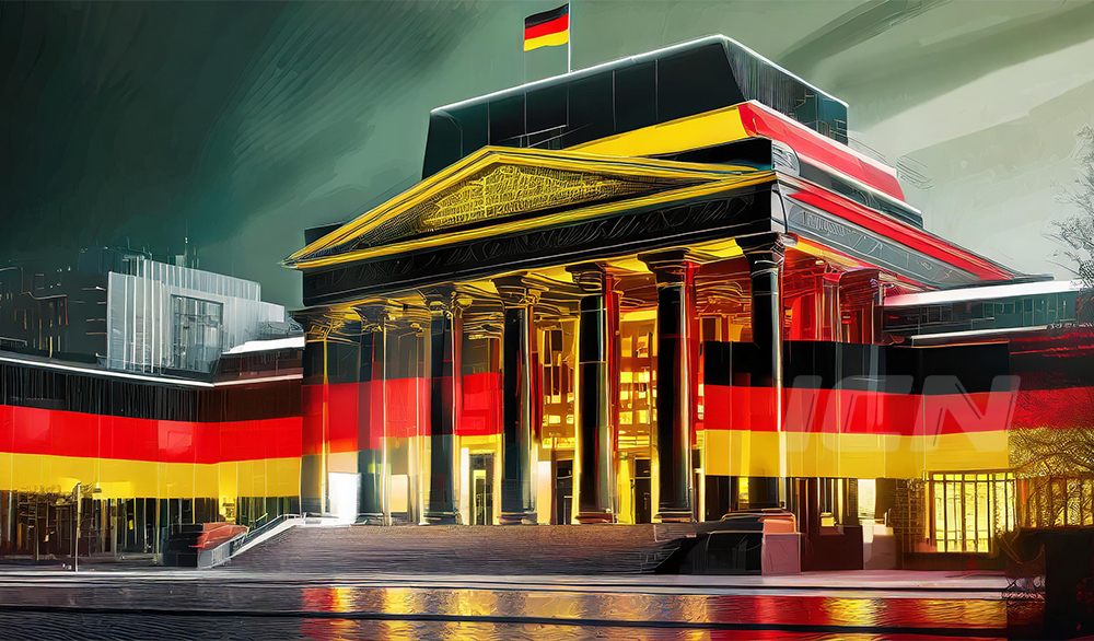 Firefly A Central Bank In Berlin, Germany, German Flag Elements 34618