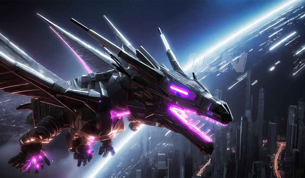 Firefly Alien Dragon Spaceship Head In The Dark Sky, Gaming Vibe 72100
