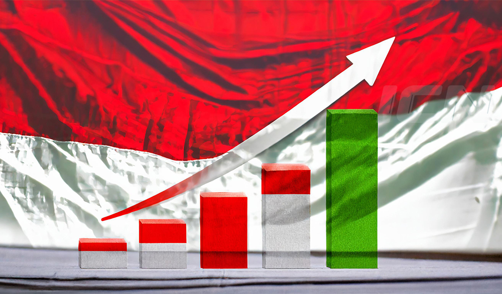 Firefly Indonesian Flag Elements, Stock Market, Graph With Positive Chart, Green, Indonesian City 44