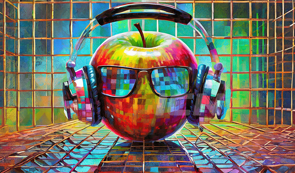 Firefly An Apple With A Headset In A Cage 69661