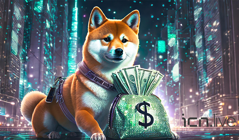 Firefly A Shiba Inu Dog With A Bag Full Of Dollars, Luxury Style 85238