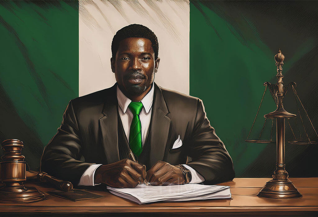 Firefly A Lawyer At The Desk In Nigeria, Small Flag Elements 98882s (1)