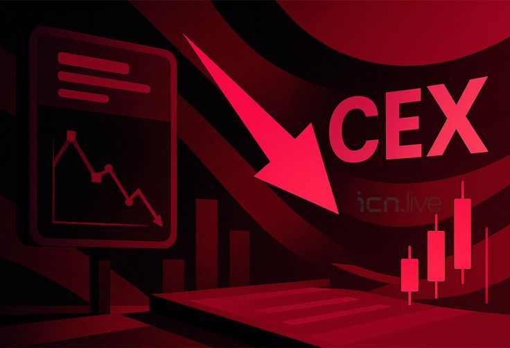 CEX trading volume decline