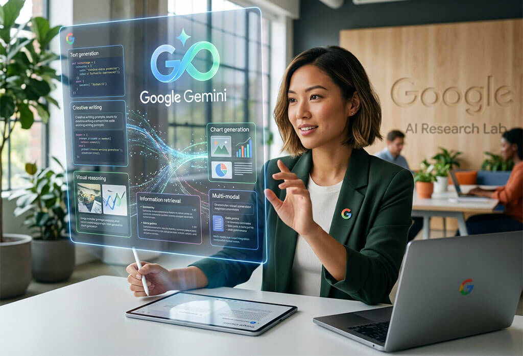 Gemini interactive 3D visuals