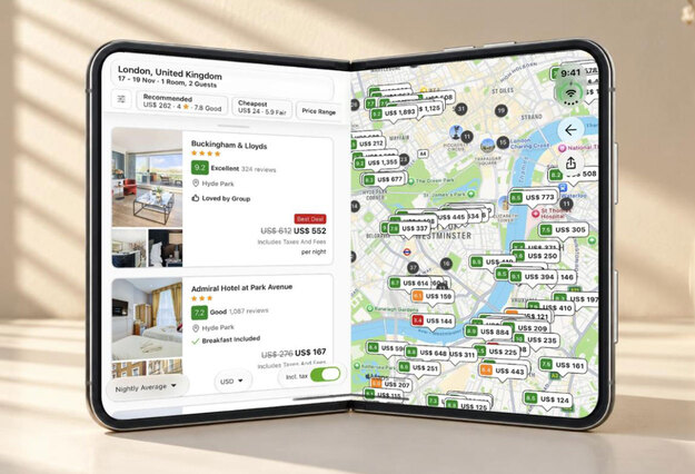 MENA travel app on iPhone Duo